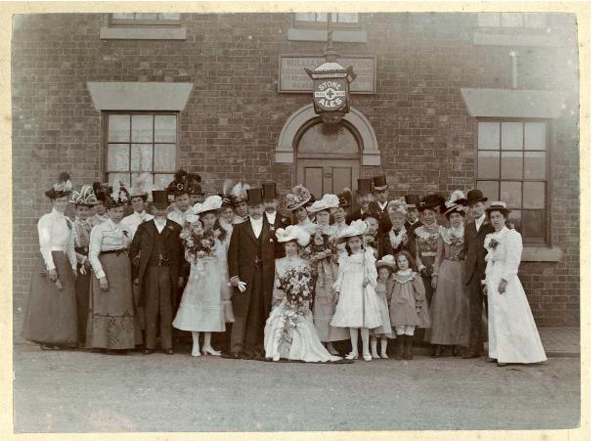 Wedding Party at Pub. Date: circa 1900